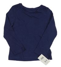 Nové - Tmavomodré triko s krajkou Mothercare