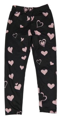 Čierne legíny so srdiečkami Shein