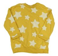 Horčicová mikina s hviezdami H&M