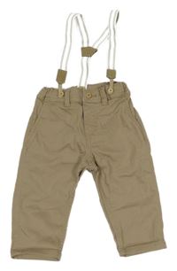 Hnědé rifle s kšandami H&M