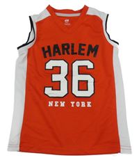 Červeno-biele športové tielko s číslom H&M