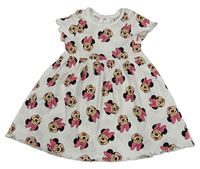 Smotanové bavlnené šaty s Minnie Primark