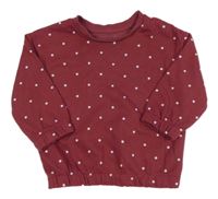 Vínová bodkovaná á mikina Primark