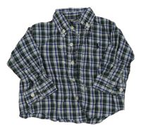 Tmavozeleno-bílo-modrá kostkovaná košile Ralph Lauren