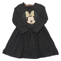 Antracitové vzorované bavlnené šaty s Minnie C&A