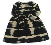 Čierno-béžové vzorované šaty H&M