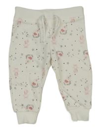 Bílé tepláky s labutěmi Primark