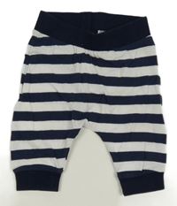 Tmavomodro-biele pruhované ľahké tepláky Dopodopo