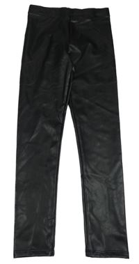 Černé koženkové tregíny H&M