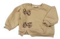 Béžová mikina s mašličkami