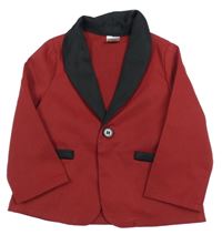 Rubínovo-čierne spoločenské sako shein