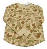 Nové - béžovo-khaki army žebrované triko Old Navy