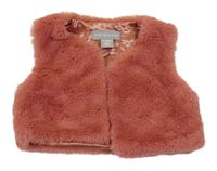 Ružová kožušinová podšitá vesta Primark