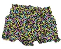 Farebné batikované ľahké kraťasy s leopardím vzorom Kiki&Koko