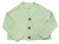 Zelenkavý rebrovaný prepínaci ľahký sveter Zara