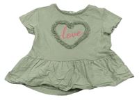Khaki tunika so srdcem a nápisom River Island