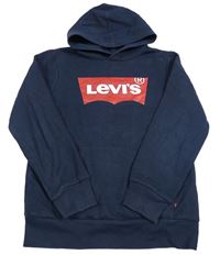 Tmavomodrá mikina s logem a kapucí Levi´s