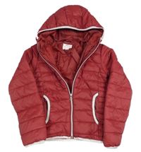Vínová šusťáková zateplená bunda s kapucí Pepperts