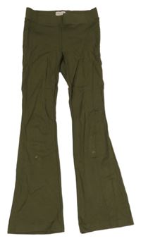 Khaki flare tepláky