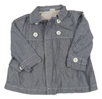 Modrý melírovaný šusťákový jarní kabátek H&M