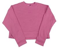 Ružová crop mikina s logom Adidas