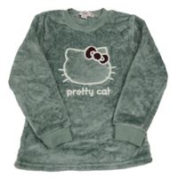 Sivá plyšová mikina s Hello Kitty