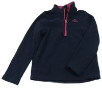 Tmavomodrá fleecová funkční mikina Quechua