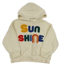 Smotanová mikina s nápisom a kapucňou