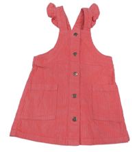 Neonově růžové manšestrové šaty s volánky Matalan