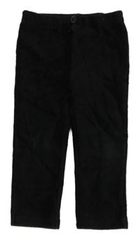 Černé žebrované sametové legíny H&M