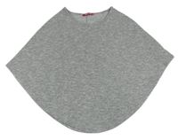 Šedé melírované svetrové pončo apunto.