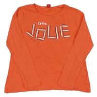 Jahodové tričko s nápisom S. Oliver