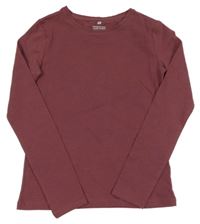 Vínové tričko H&M