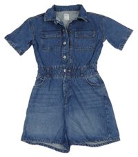 Modrý riflový kraťasový overal Denim Co.