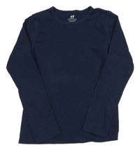 Tmavomodré tričko H&M
