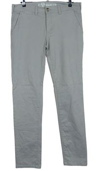 Pánské šedé skinny plátěné kalhoty Red Herring vel. 34L
