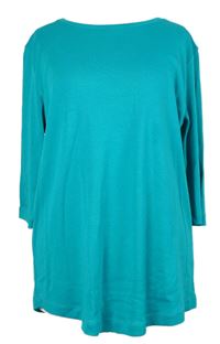 Dámské tyrkysové triko Cotton 