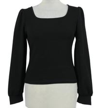 Dámske čierne crop tričko Shein