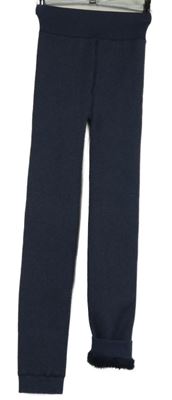 Dámské tmavomodré zateplené punčochové legíny Primark 