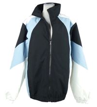 Pánská černo-světlemodro-bílá šusťáková sportovní bunda 