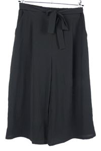 Dámske čierne culottes nohavice s opaskom Primark
