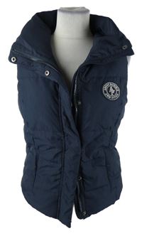 Dámska tmavomodrá šušťáková zateplená vesta Abercrombie&Fitch