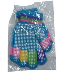Světlemodro-barevné prstové rukavice