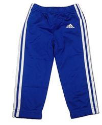 Modré sportovní kalhoty s logem Adidas