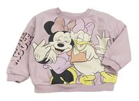 Svetloružová mikina s Minnie a Daisy Disney