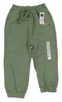 -Nové Khaki tepláky s nápisom zn. Dunnes