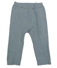 Modré rebrované pletené tepláky George