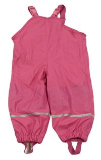 Malinové nepromokavé podšité laclové kalhoty Lupilu