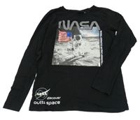 Čierne tričko s kosmonautem NASA vel.176