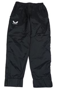 Čierne šušťákové podšité nohavice s logom Castore